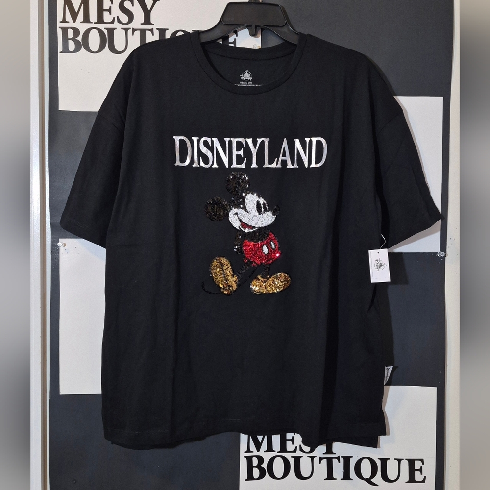 Disney Black Tee with Mickey Mouse Design